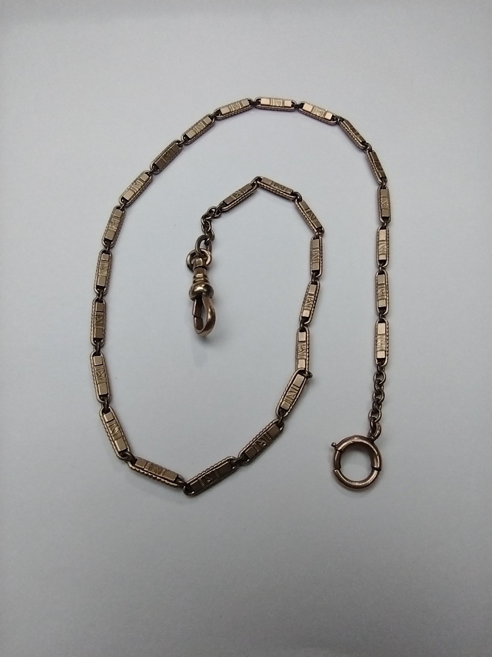 Antique Art Deco Gold Filled Pocket Watch Chain 13.5 inches